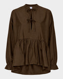 Frill Sleeve Peplum Shirt
