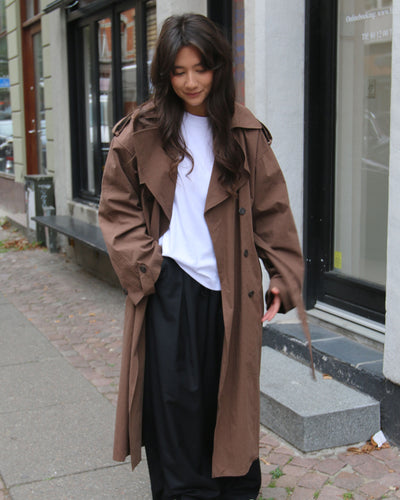 Washed Long Trenchcoat