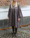Short Bubble Sleeve V-Neck Dress