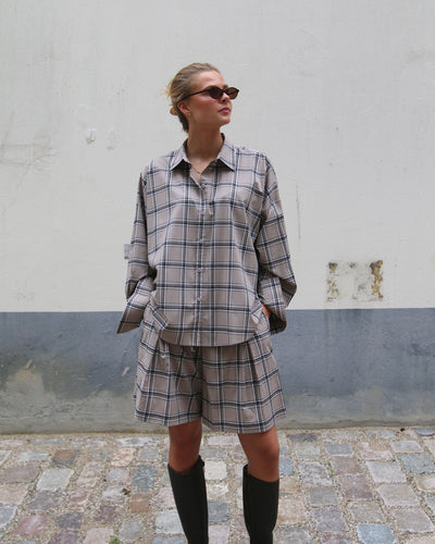 Pleated Wide Shorts