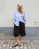 Pleated Wide 3/4 Pant
