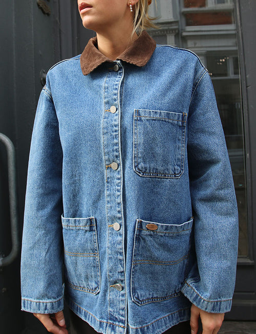 Contrast Collar Denim Jacket