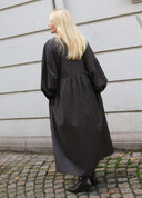 Long Crossover V-Neck Dress