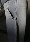 Curved Denim Pants