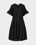 SS V Neck Drop Back Dress