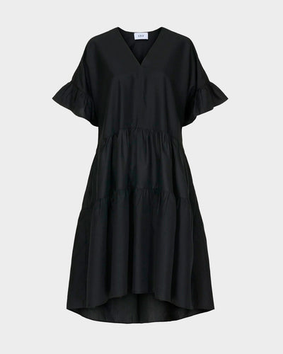 SS V Neck Drop Back Dress