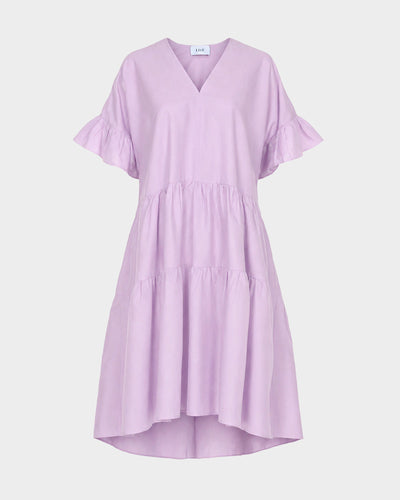 SS V Neck Drop Back Dress