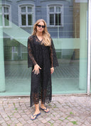 Flared Sleeve V Neck Dress