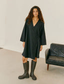 Flared Sleeve Wrap Dress