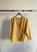 Flared Sleeve Wrap Top