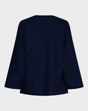 Flared Sleeve Wrap Top