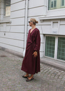 Long Flared Sleeve Wrap Dress