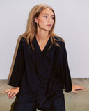 Flared Sleeve Wrap Top
