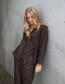 Flared Sleeve Wrap Top