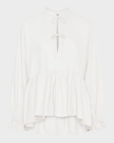 Frill Sleeve Peplum Shirt