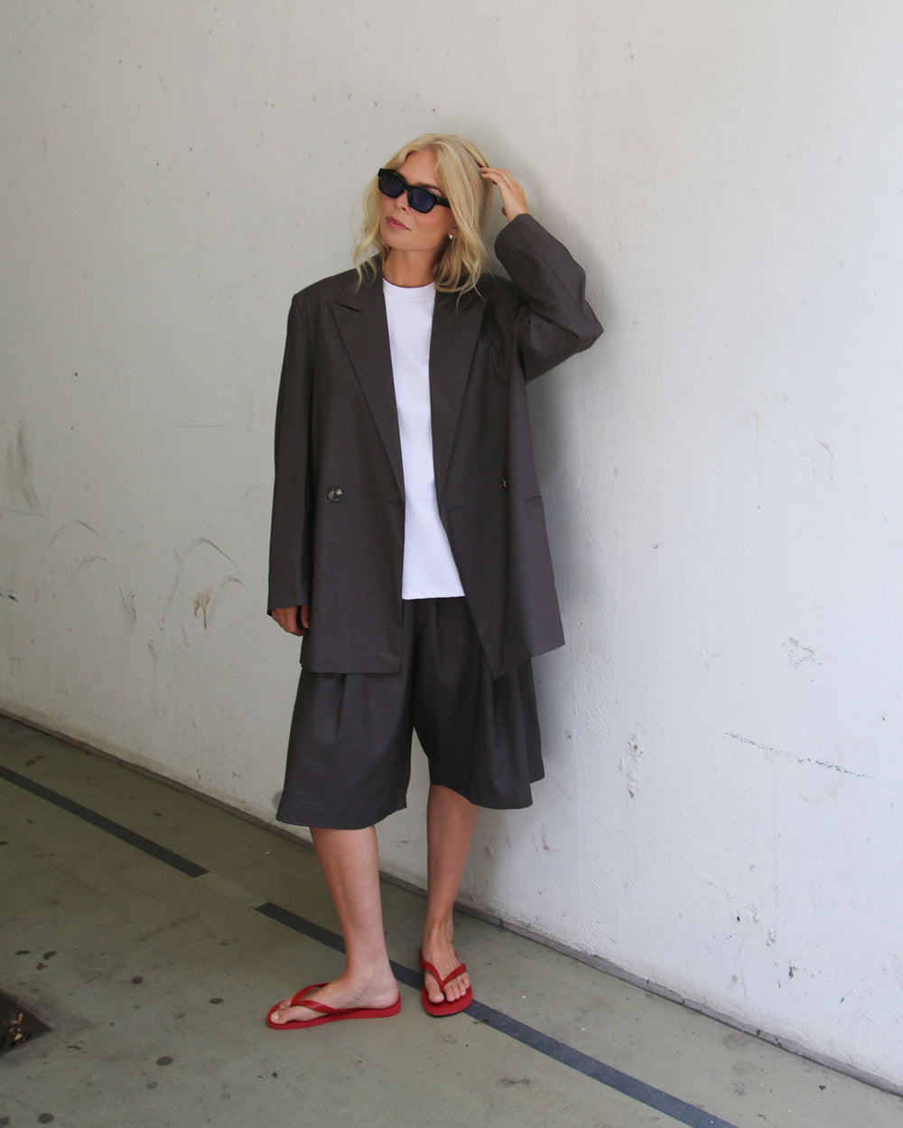 Pleated Wide 3/4 Pant