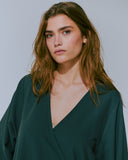 Plain Long Wrap Dress