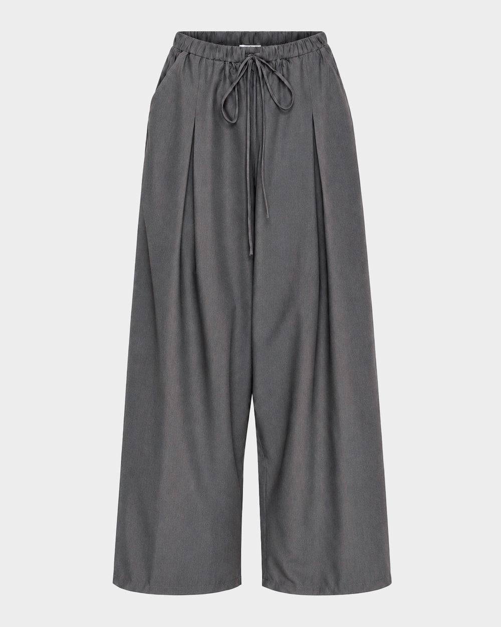 Pleated Wide Leg Wool Pant