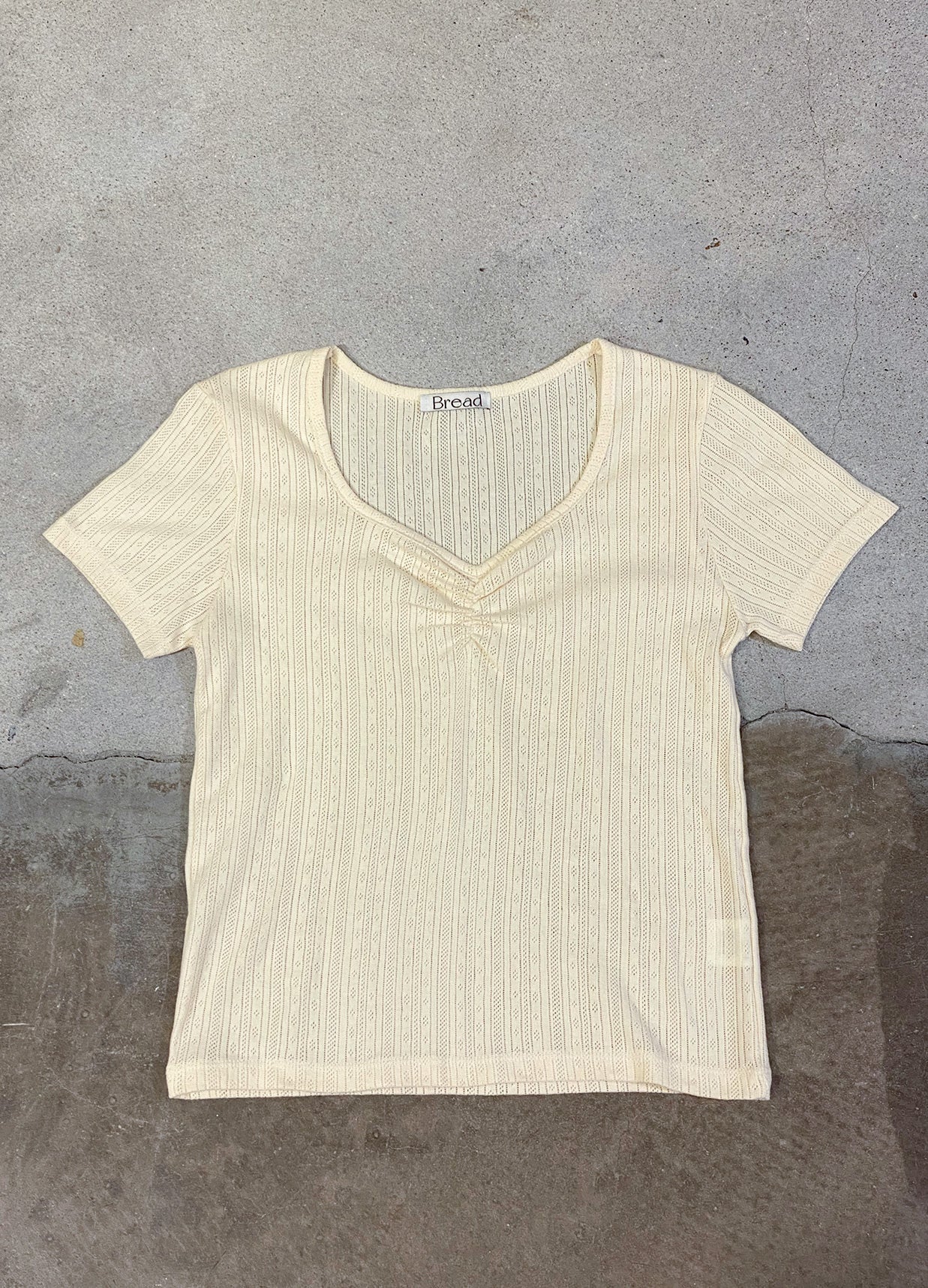 Pointelle Wrinkle Tee