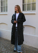Long Leather Trenchcoat