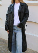 Long Leather Trenchcoat