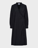Long Ruffle Wrap Dress