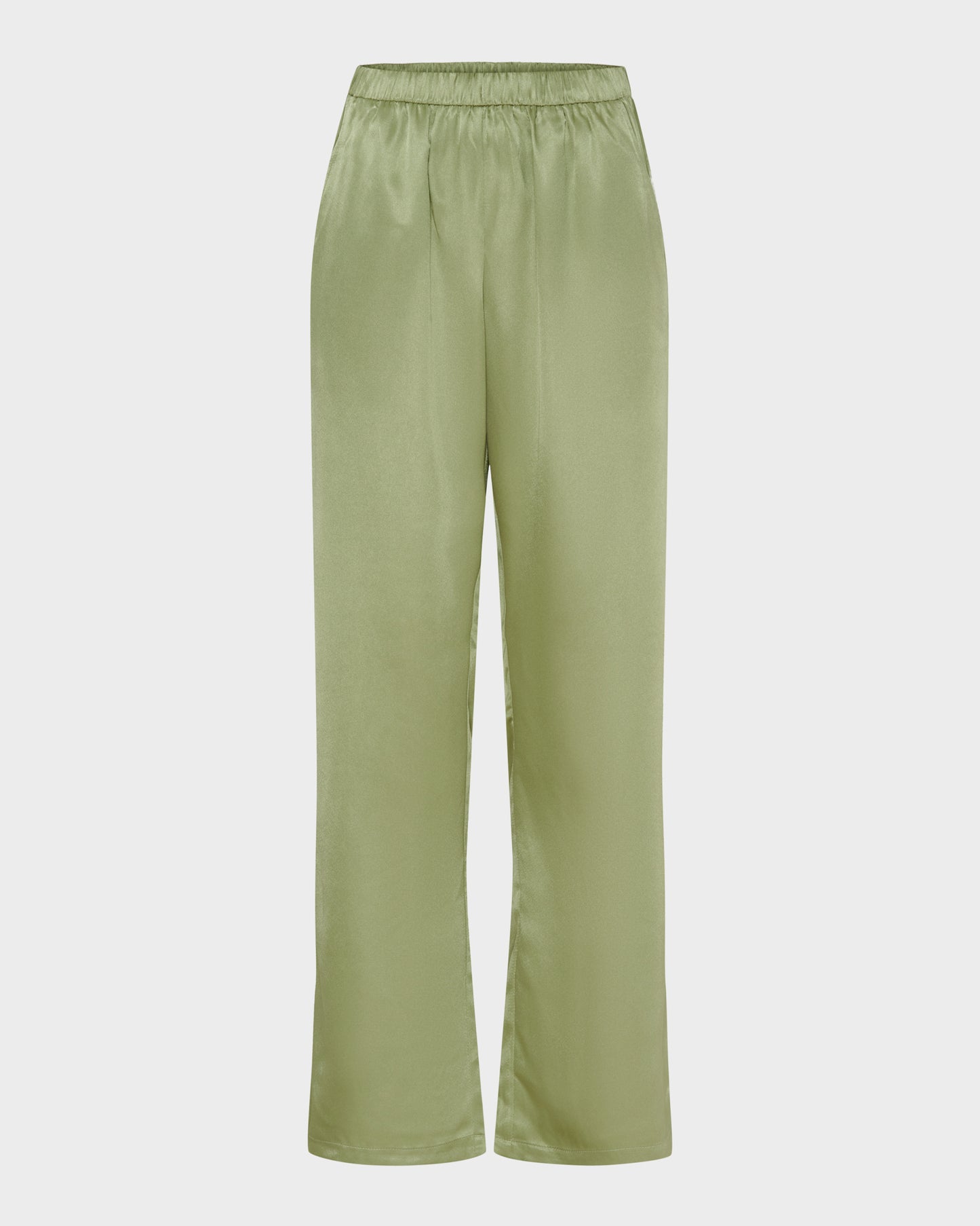 Straight Leg Silk Pant