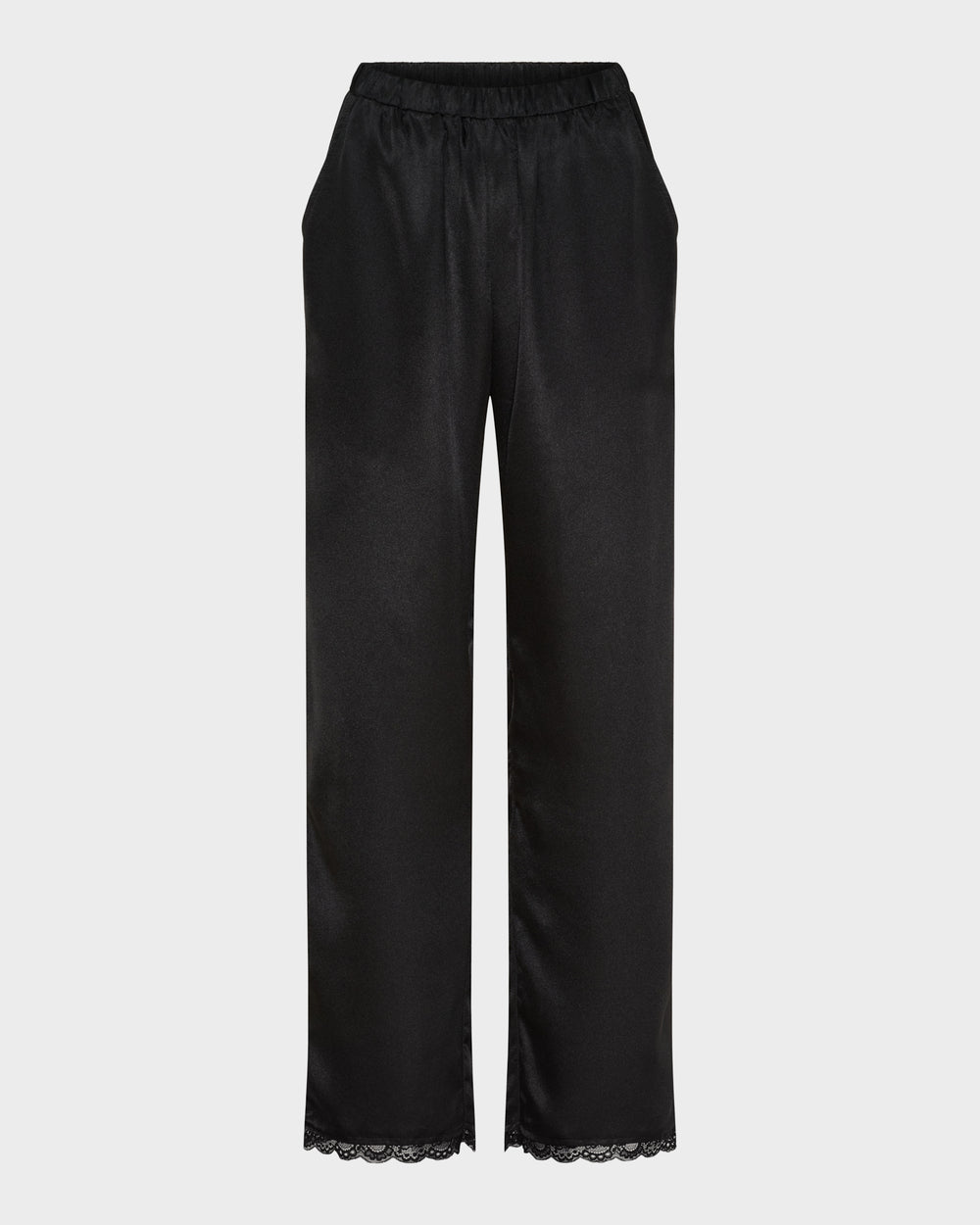 Straight Leg Lace Silk Pant