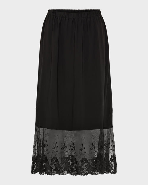 Slit Silk Skirt