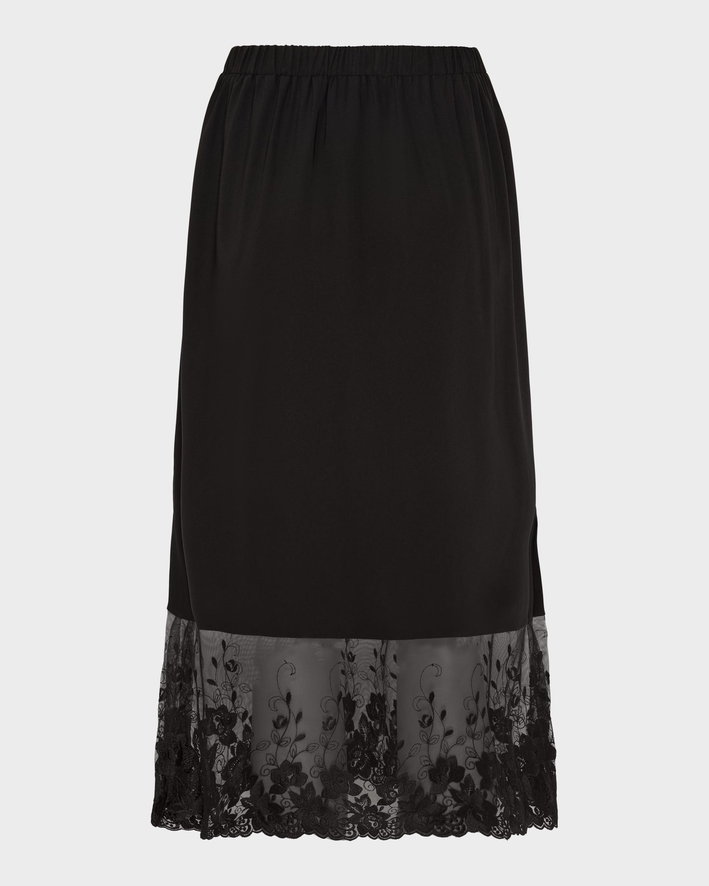 Slit Silk Skirt