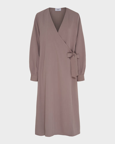 Plain Long Wrap Dress
