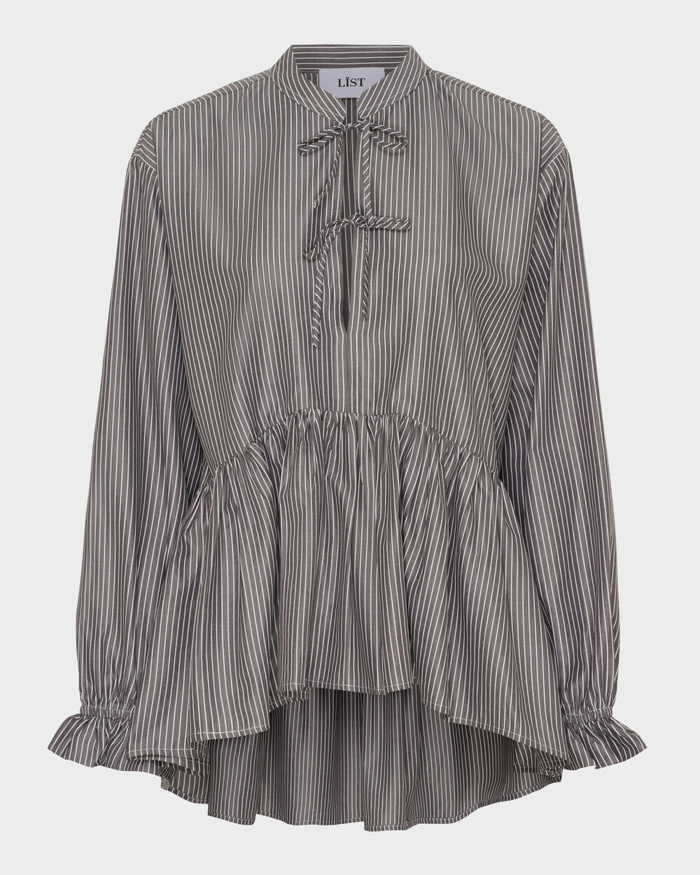 Frill Sleeve Peplum Shirt
