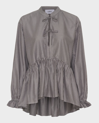 Frill Sleeve Peplum Shirt