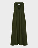 Long SL V Neck Dress