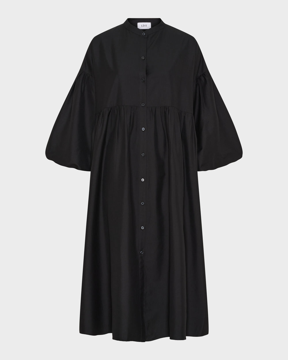 Balloon Sleeve Shirt Dress image 1