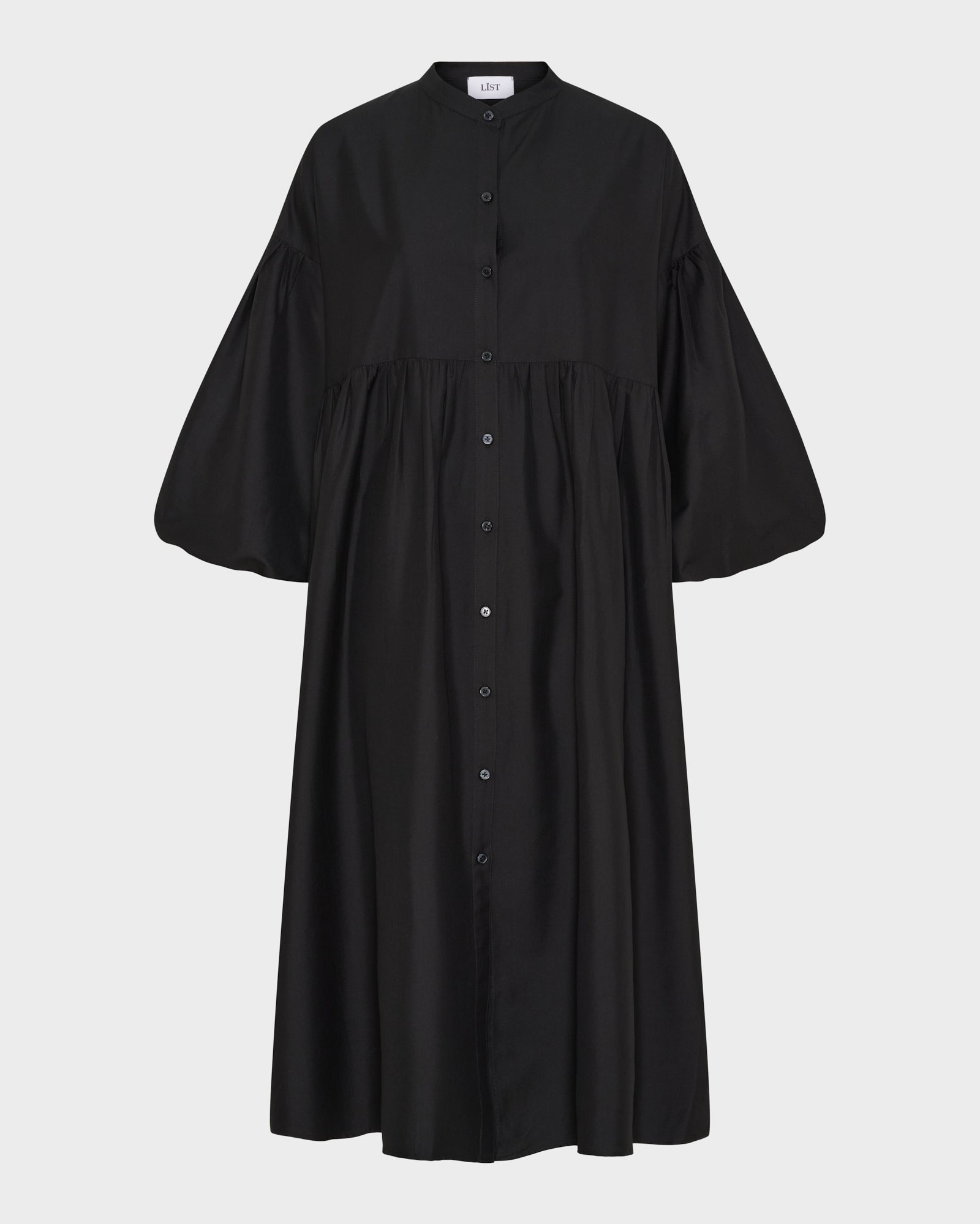 Balloon Sleeve Shirt Dress