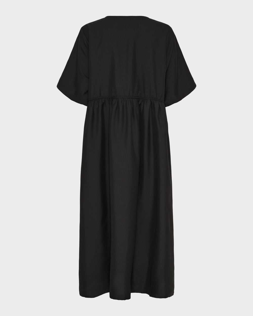 Long SS Crossover V-Neck Dress image 3