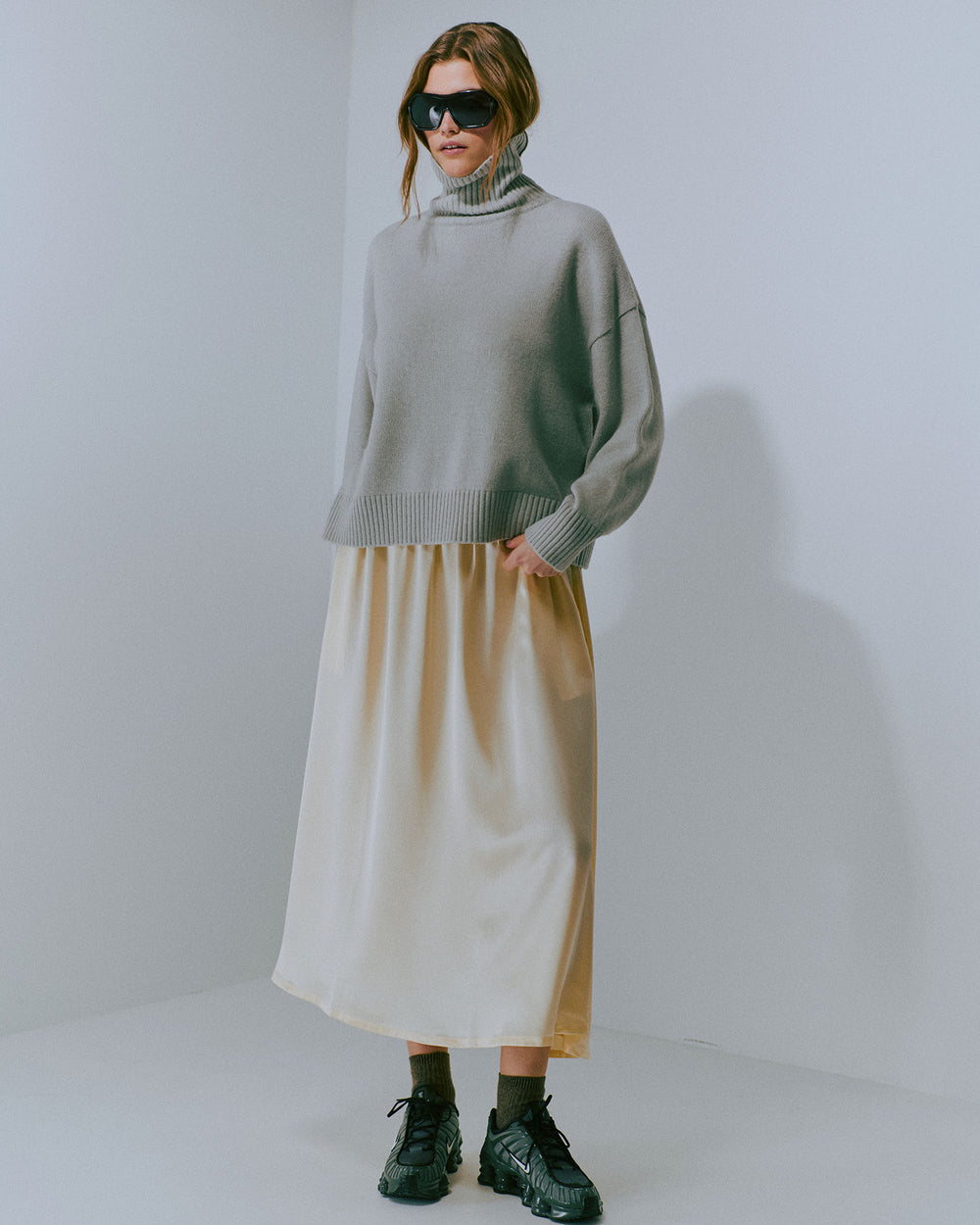 Long Silk Skirt