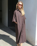 Long SS Shirt Dress