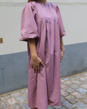 Long LS O-Neck Dress