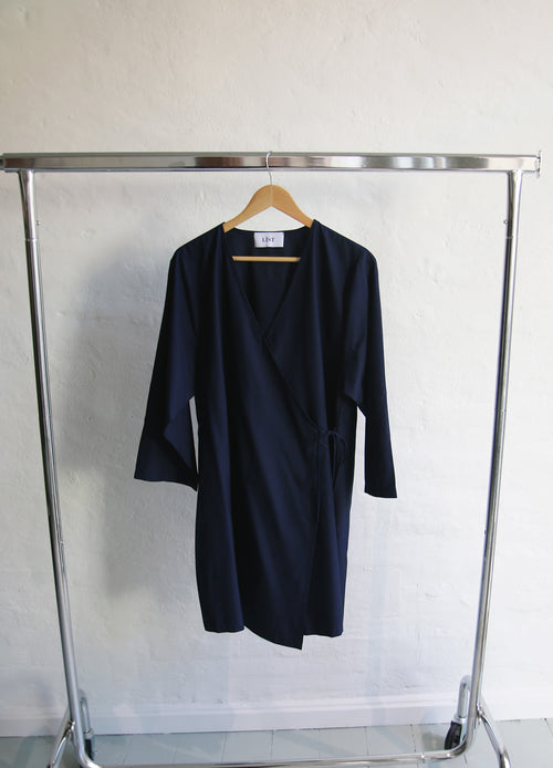 Flared Sleeve Wrap Dress