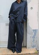 Pleated Wide Leg Pant