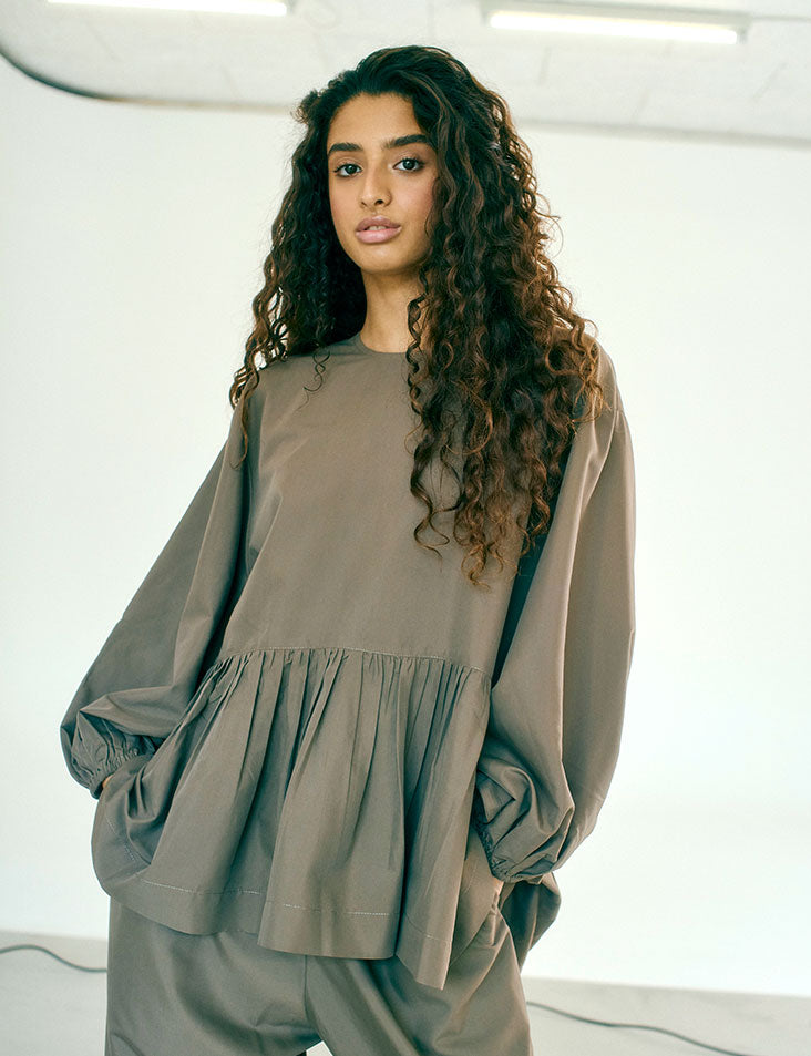 Oversized O-Neck Top
