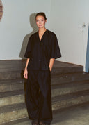 Pleated Wide Leg Pant