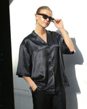 Half Sleeve PJ Collar Lace Shirt