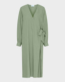 Plain Long Wrap Dress