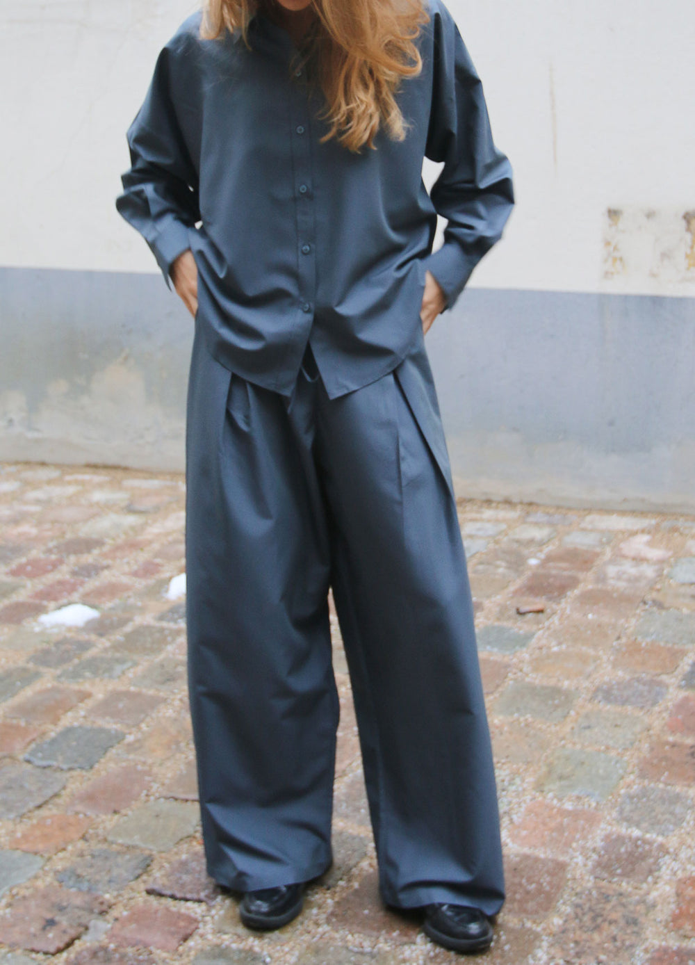 Pleated Wide Leg Pant
