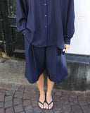 Pleated Wide 3/4 Pant