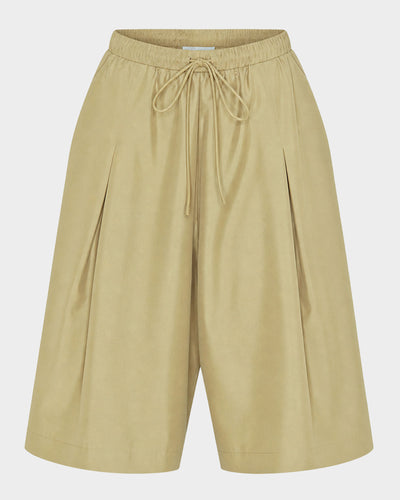 Pleated Wide 3/4 Pant