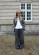 Pleated Wide Leg Wool Pant